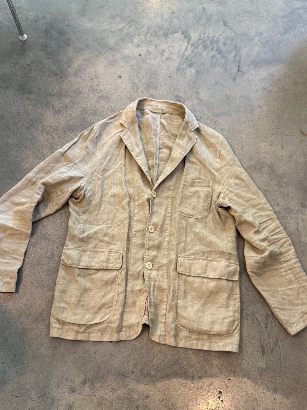 Hartford unstructured linen blazer: beige EU 52/US42 or L/XL